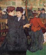 Henri de toulouse-lautrec Two Women Dancing at the Moulin Rouge china oil painting artist